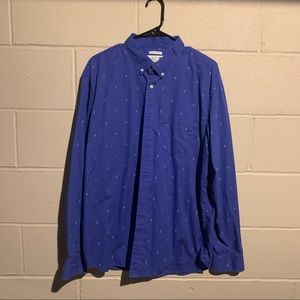 Excellent condition Old Navy Casual Button Down Shirt, XL, Blue w/ Anchors